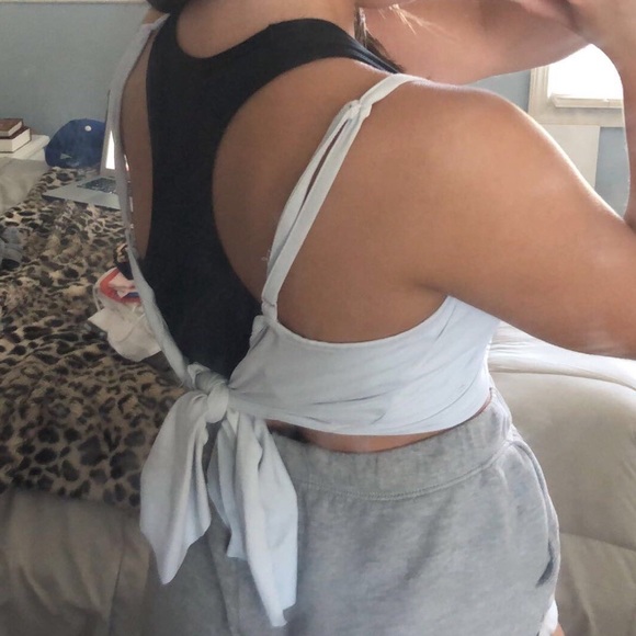 Lace light blue tank top - Picture 2 of 2